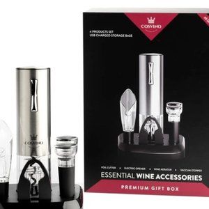 Cosvino Electric Wine Opener & Accessories Gift Set